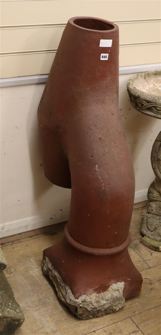 A terracotta chimney pot H.105cm